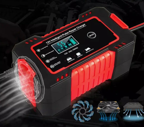 Cargador Inteligente 12V para Batería de Auto y Moto | Reparador de Baterías 6A