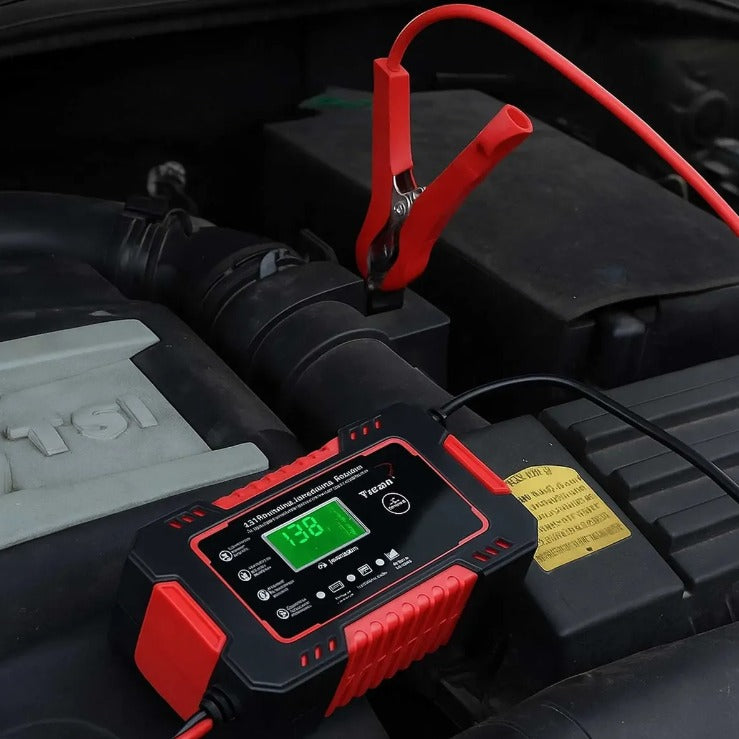 Cargador Inteligente 12V para Batería de Auto y Moto | Reparador de Baterías 6A