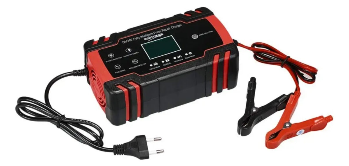 Cargador Inteligente 12V para Batería de Auto y Moto | Reparador de Baterías 6A