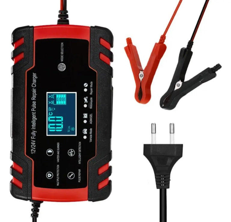 Cargador Inteligente 12V para Batería de Auto y Moto | Reparador de Baterías 6A
