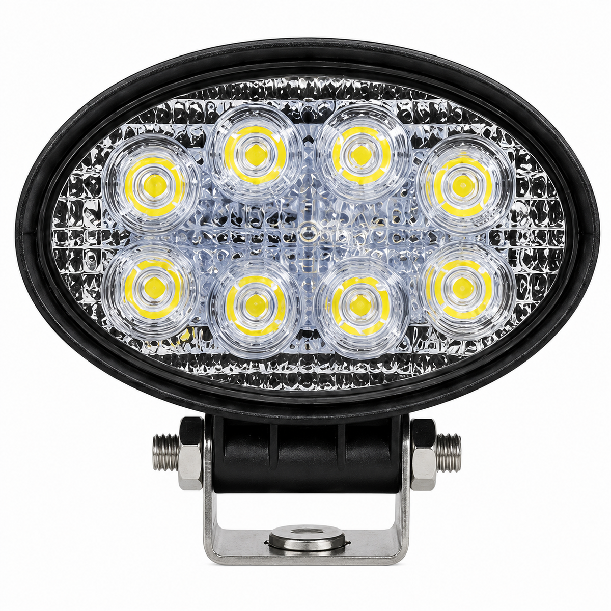Foco LED de Trabajo Ovalado 24W 8 LED 12V/24V para Tractor, Camión y Maquinaria