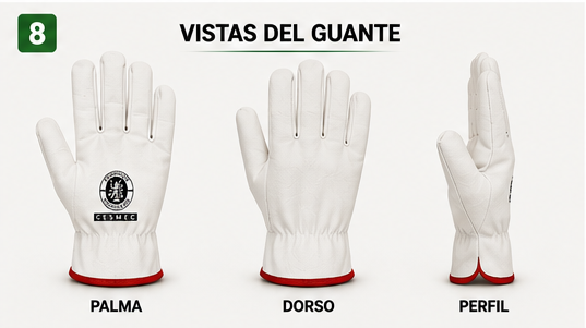 Caja 120 Pares Guantes Cabritilla Cuero Buffalo Trabajo Industrial Profesional