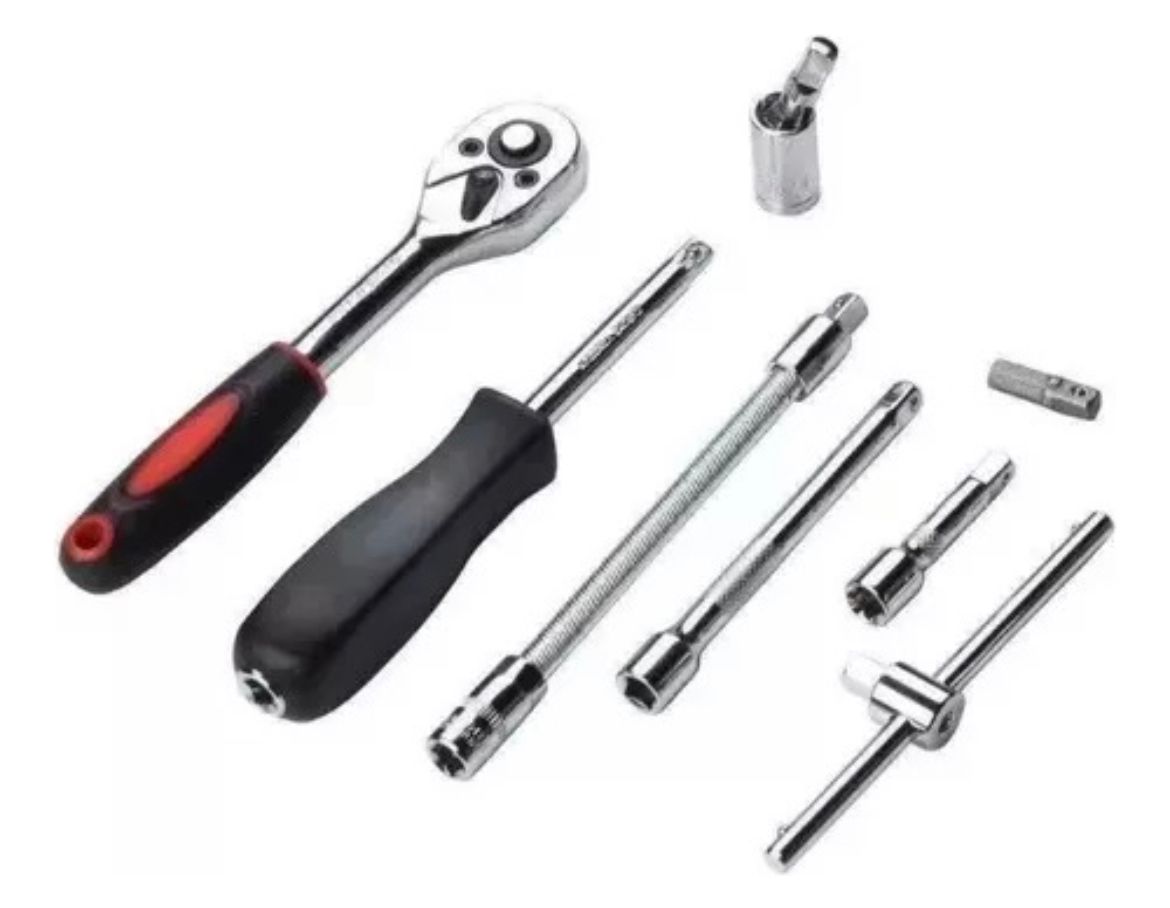 Set de Dados 1/4" con Chicharra 46 Piezas – Kit de Herramientas