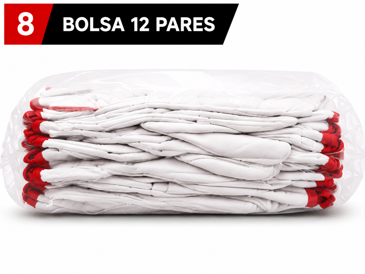 Pack 12 pares Guantes de Cabritilla Cuero Buffalo para Trabajo Alta Resistencia